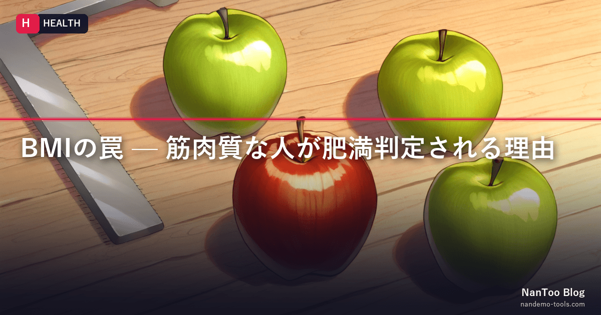 BMIの罠 — 筋肉質な人が肥満判定される理由と、正しい体組成の見方