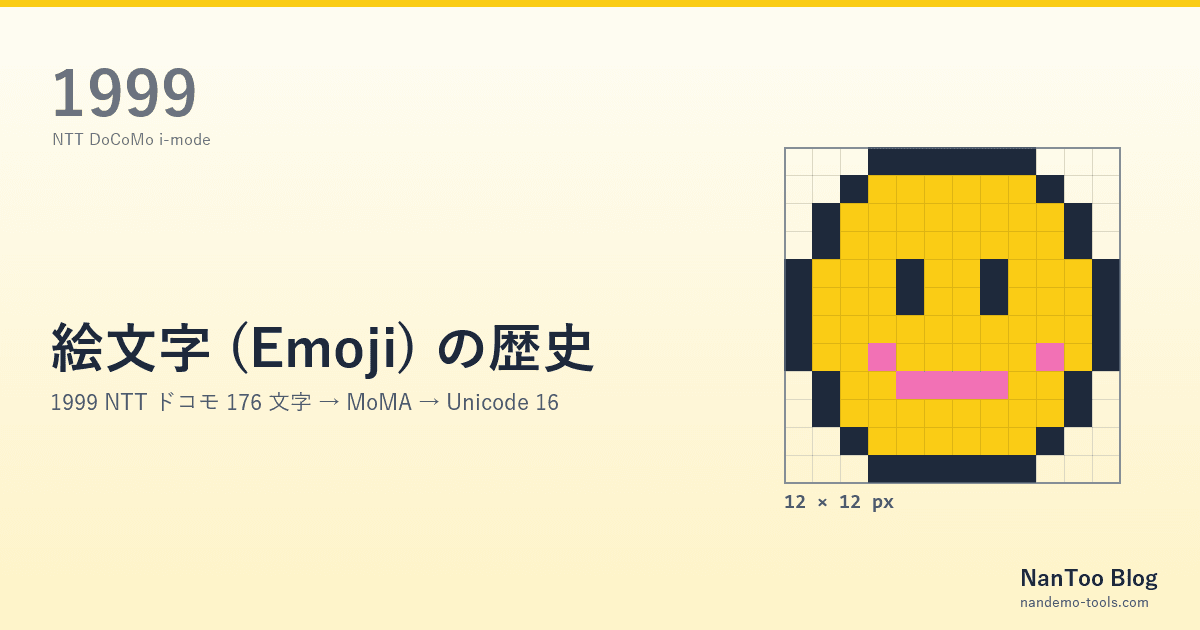 絵文字 (Emoji) の歴史 ― 1999 年 NTT ドコモ 176 文字から MoMA、Unicode 16 まで