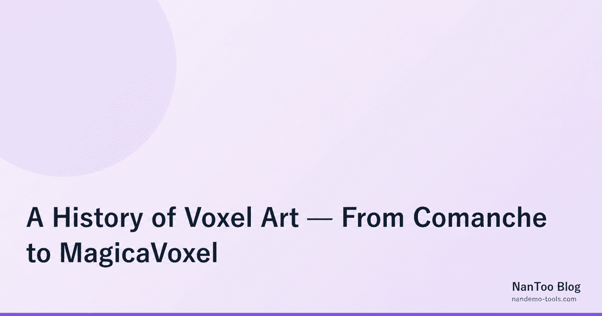 A History of Voxel Art: From Comanche to Minecraft and MagicaVoxel